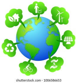 Ecology planet - vector