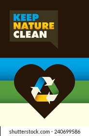 Ecology poster. Vector illustration.