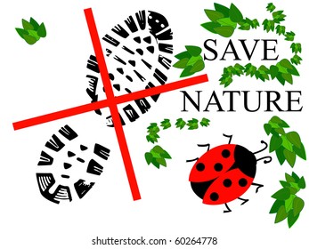 ecology protection postcard