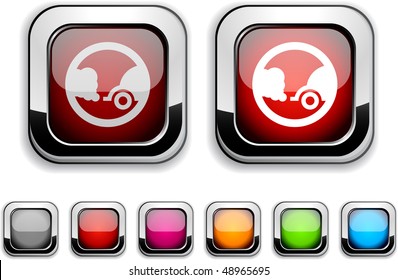 Iconos ecológicos realistas. Botones vacíos incluidos.