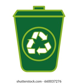 ecology recycle bin isolated icon