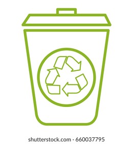 ecology recycle bin isolated icon