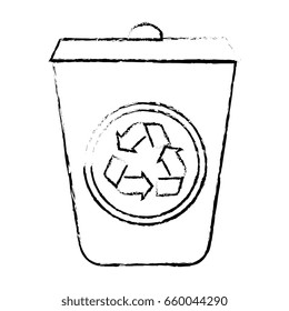 ecology recycle bin isolated icon