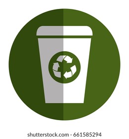 ecology recycle bin isolated icon