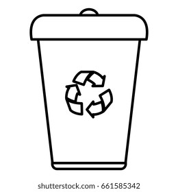ecology recycle bin isolated icon