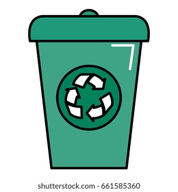 ecology recycle bin isolated icon