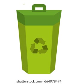 ecology recycle bin isolated icon