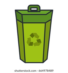 ecology recycle bin isolated icon