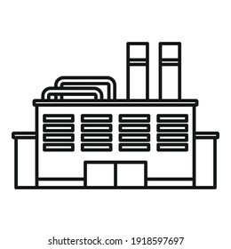 Ecology recycle factory icon. Outline ecology recycle factory vector icon for web design isolated on white background
