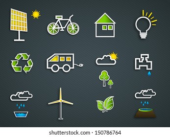 Ecology and recycle icons. 