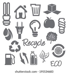 Ecology and recycle icons