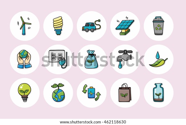 Ecology and recycle icons\
set,eps10