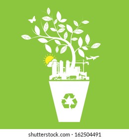 Ecology and recycle icons  symbol