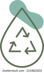 Reciclaje ecológico, ilustración, vector sobre fondo blanco.
