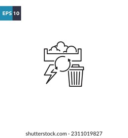 Icono de contorno de reciclaje ecológico Ilustración del vector