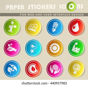 Ecology and recycle symbols vector icon set