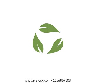 Ecology recycle vector logo template