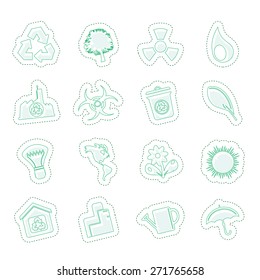 Ecology and Recycling icons - Vector Icon Set