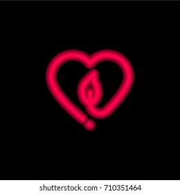Ecology red glowing neon ui ux icon. Glowing sign logo vector