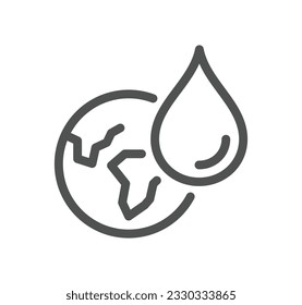 Ecology related icon outline and linear vector.