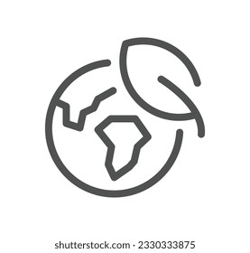 Ecology related icon outline and linear vector.