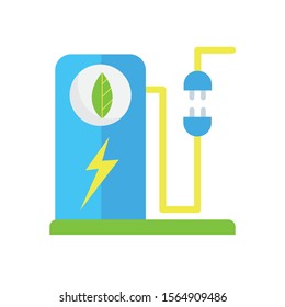 ecology renewable environment energy power plug icon vector illustration