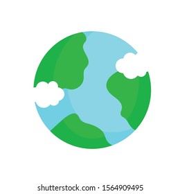 ecology renewable environment world icon vector illustration