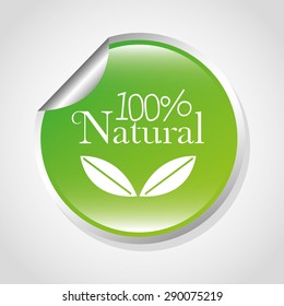 ecology seal design, vector illustration eps10 graphic 
