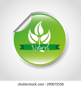 ecology seal design, vector illustration eps10 graphic 