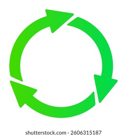 Ecology set icon. Circular arrows with reuse label illustrate repeat usage, sustainable product cycle, environmental protection, zero waste principle.
