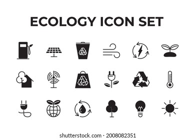 Ecology set icon, isolated Ecology set sign icon, vector illustration