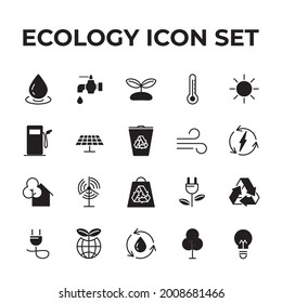 Ecology set icon, isolated Ecology set sign icon, vector illustration