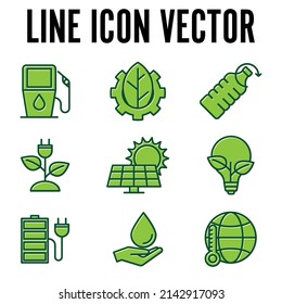 ecology set icon symbol template for graphic and web design collection logo vector illustration