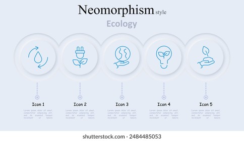 Ecology set icon. Water recycling, eco plug, hand holding earth, eco light bulb, plant in hand, sustainability, environment, conservation, energy, renewable resources, nature protection, eco-friendly