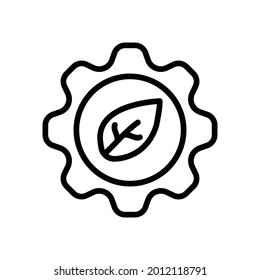 Ecology Setting Icon, Line Vector graphics