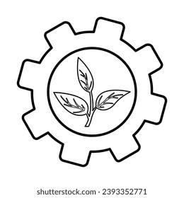 Ecology Setting Icon In Outline Style