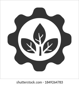 Ecology Setting Icon, vector graphics