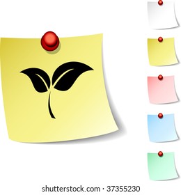 Ecology sheet icon. Vector illustration.