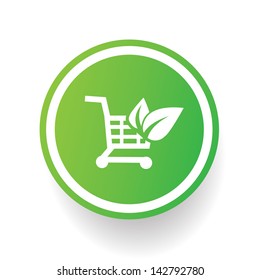 Ecology shopping symbol,vector