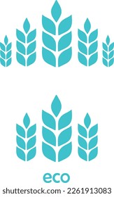 Ecology sign, stylized wheat. Vector illustration