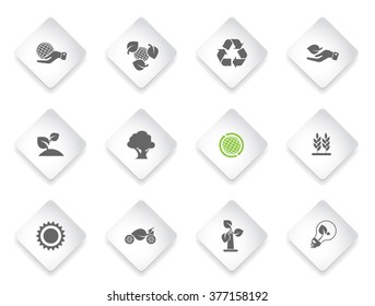 Ecology  simply symbols for web and user interface