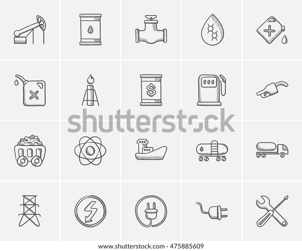 Ecology sketch icon set for\
web, mobile and infographics. Hand drawn ecology icon set. Ecology\
vector icon set. Ecology icon set isolated on white\
background.