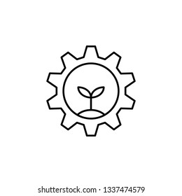 ecology, soil, gear icon. Element of mother earth day icon. Thin line icon for website design and development, app development. Premium icon