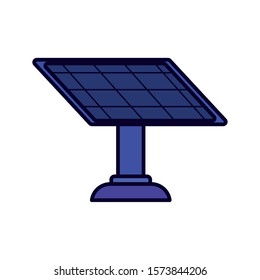 ecology solar panel alternative power icon vector illustration vector illustration