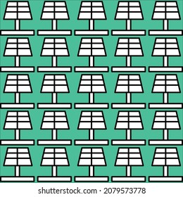 ecology solar panel icon pattern design 