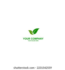 Ecology sphere logo formed by twisted green leaves. Vector design template elements for vegan, bio, raw, organic template.