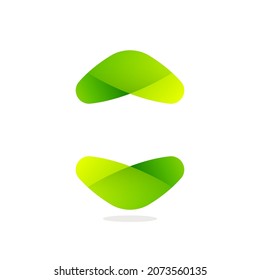 Ecology sphere logo made of twisted green leaves. Perfect for your organic emblem, go green identity, creative t-shirts, zero waste merchandise.