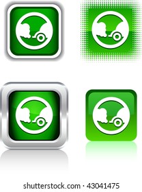  Ecology  square buttons. Vector illustration.