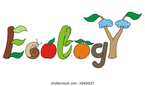 ecology stylized letters