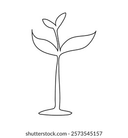 Ecology Sustainable continuous single line art, Nature Planet one line vector,
Ecology Sustainable one line art